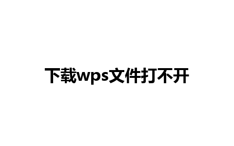 下载wps文件打不开