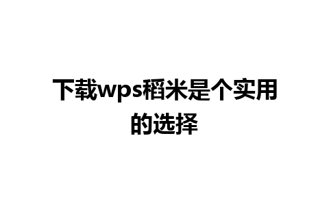 下载wps稻米是个实用的选择