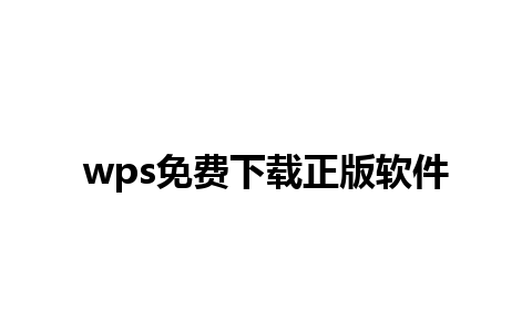 wps免费下载正版软件 