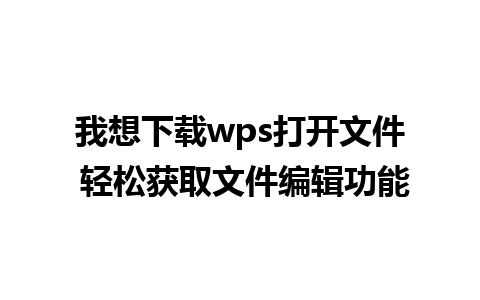 我想下载wps打开文件 轻松获取文件编辑功能